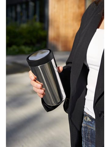 Stelton Isoleerbeker "To Go Click" zilverkleurig - 400 ml