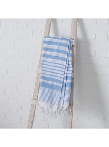 Boltze Koc (2 szt.) "Riscoli" w kolorze jasnoniebieskim ze wzorem