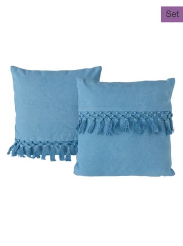 Boltze 2er-Set: Kissen "Linou" in Blau