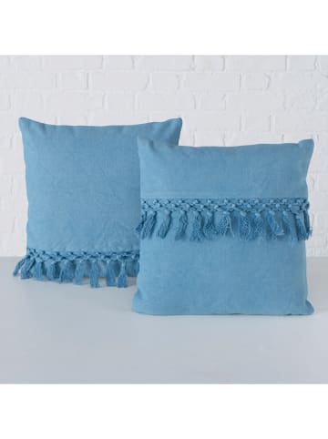 Boltze 2er-Set: Kissen "Linou" in Blau