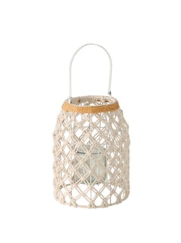 Boltze Windlicht "Sofya" in Creme - (H)30 cm