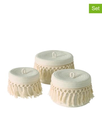 Boltze 3er-Set: Organizer "Alvino" in Creme