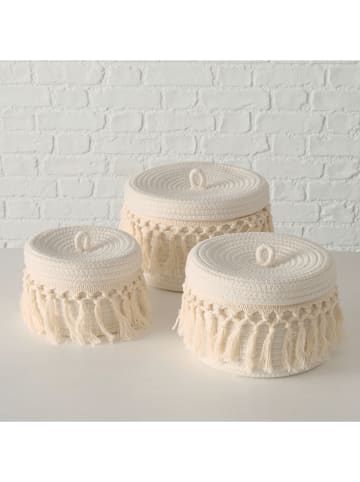Boltze 3er-Set: Organizer "Alvino" in Creme
