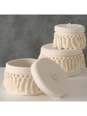 Boltze 3er-Set: Organizer "Alvino" in Creme