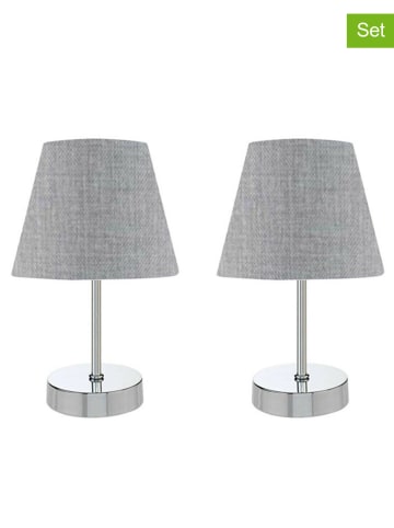 Magenta Home Lampa stołowa (2 szt.) w kolorze szarym