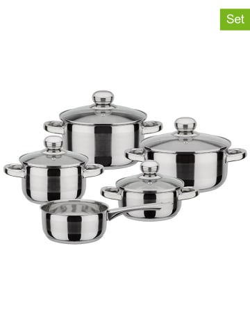 GSW 9tlg. Kochgeschirr-Set ''Silver Star'' in Silber