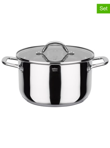 GSW 2-delige set: roestvrijstalen pan "Meran" - Ø 24 cm
