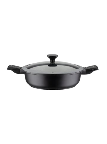 GSW 2-delige set: serveerpan "Easy Click" zwart - Ø 28 cm