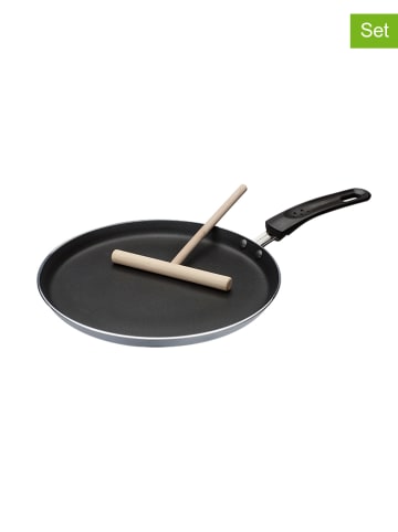 GSW 2-częściowy zestaw w kolorze czarnym do naleśników - Ø 26 cm