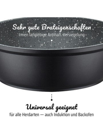 GSW 11tlg. Kochgeschirr-Set ''Gourmet'' in Schwarz