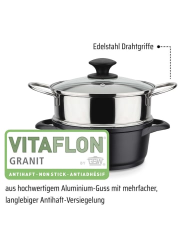 GSW 11tlg. Kochgeschirr-Set ''Gourmet'' in Schwarz