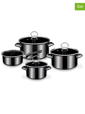 GSW 7tlg. Kochgeschirr-Set ''Black Star'' in Schwarz