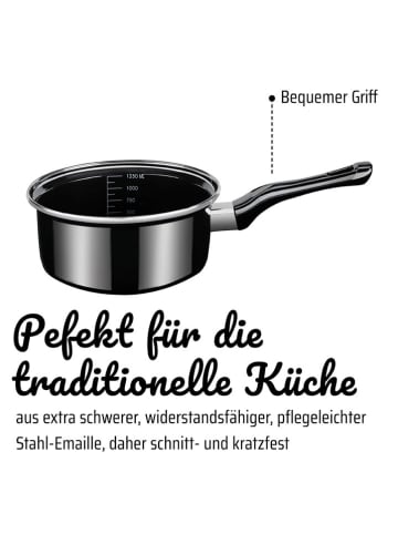 GSW 7tlg. Kochgeschirr-Set ''Black Star'' in Schwarz