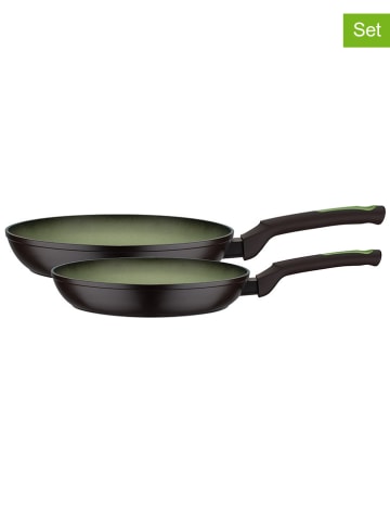 GSW 2-delige set: braadpannen "Avocado" zwart