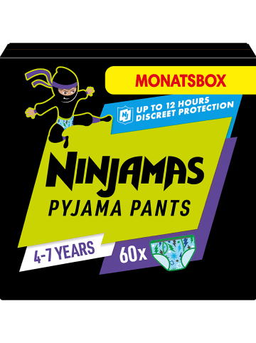 Pampers Maandpak luiers "Ninjamas", 4-7 jaar, 17-30 kg (60 stuks)