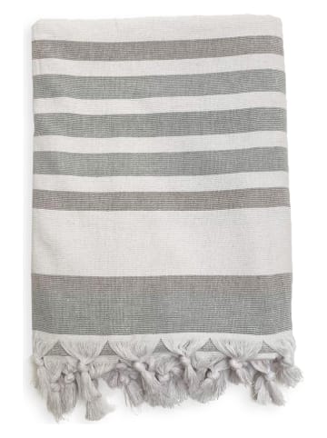 Le Comptoir de la Plage Fouta "Doublee - Latigo" in Grau - (L)180 x (B)140 cm