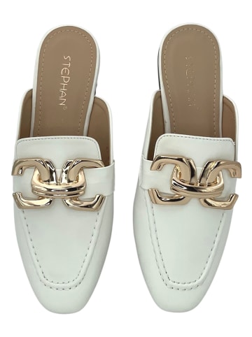 STEPHAN Klapki w kolorze białym