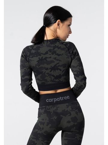 Carpatree Koszulka sportowa "Camo Seamless" w kolorze khaki