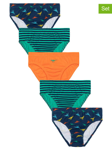 Minoti 5-delige set: slips donkerblauw/groen/oranje