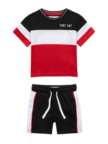 Minoti 2-delige outfit zwart/rood