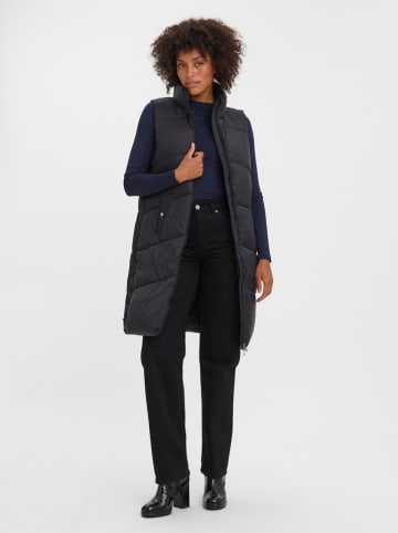 Vero Moda Kamizelka pikowana "Uppsala" w kolorze czarnym