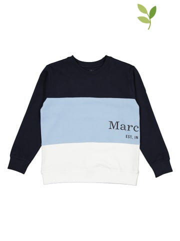 Marc O'Polo Junior Sweatshirt in Schwarz/ Hellblau/ Weiß