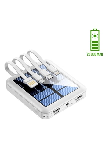 SWEET ACCESS Solar-Powerbank 20.000 mAh in Weiß