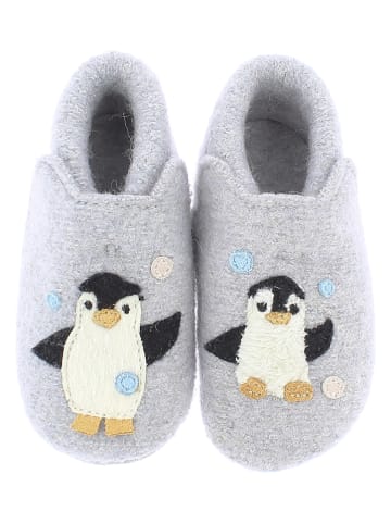 Living Kitzbühel Hausschuhe ""Newborn" Pinguine" in Grau