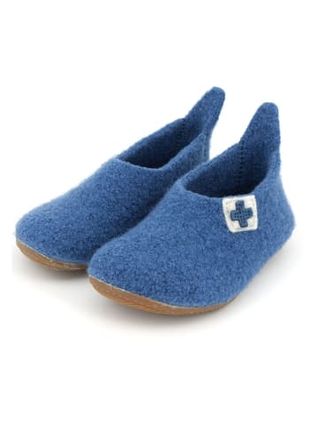 Living Kitzbühel Kapcie "Hahnenkamm" w kolorze niebieskim