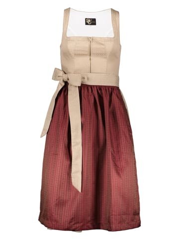 Turi Landhaus Dirndl "Bia" beige/bordeaux