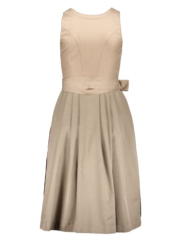 Turi Landhaus Dirndl "Bia" beige/bordeaux