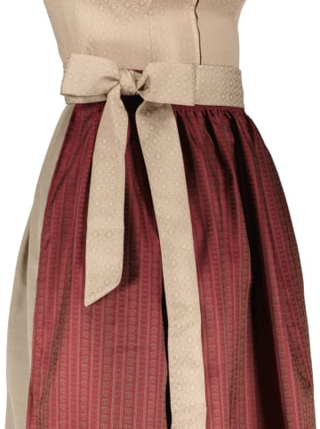 Turi Landhaus Dirndl "Bia" in Beige/ Bordeaux