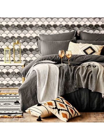 BELLA MAISON Seersucker beddengoedset "Arno" antraciet