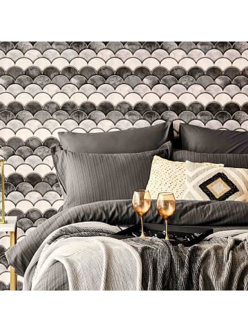 BELLA MAISON Seersucker beddengoedset "Arno" antraciet