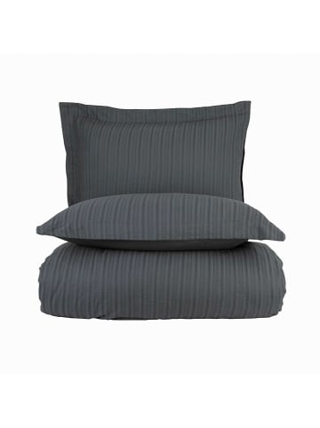 BELLA MAISON Seersucker beddengoedset "Arno" antraciet