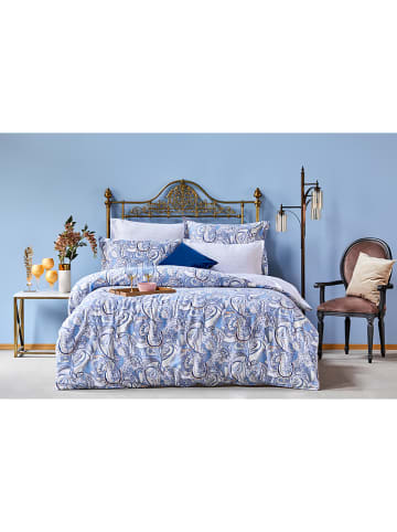 BELLA MAISON Satin-Bettwäsche-Set "Bianca" in Blau