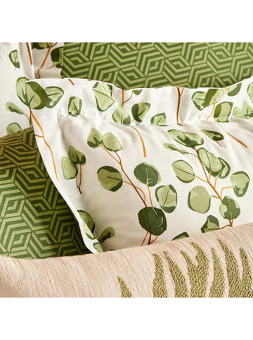 BELLA MAISON Renforcé-Bettwäsche-Set "Ocaliptus" in Grün