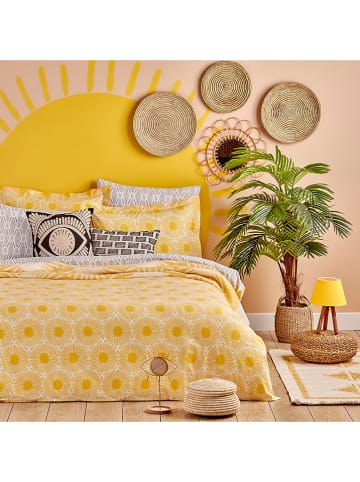 BELLA MAISON Renforcé beddengoedset "Sunset" geel/grijs