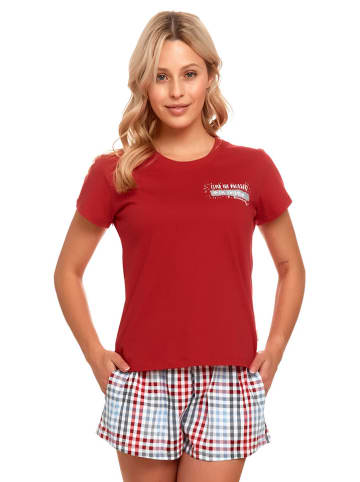 Doctor Nap Pyjama lichtblauw/rood