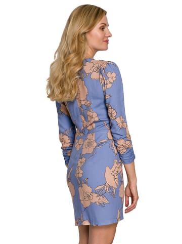 Makover Kleid in Blau/ Beige