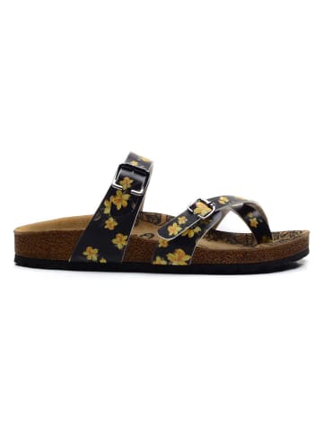 Calceo Teenslippers zwart/oranje