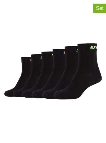 Skechers 6er-Set: Socken in Schwarz