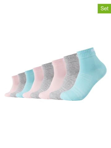 Skechers 8-delige set: sokken turquoise/grijs/lichtroze