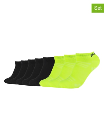 Skechers 8-delige set: sokken geel/zwart