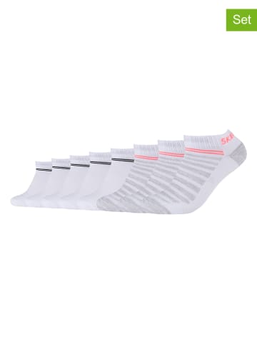 Skechers 8-delige set: sokken wit/grijs