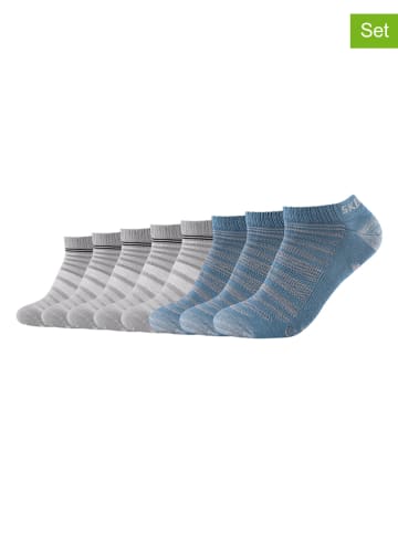Skechers 8-delige set: sokken blauw/grijs