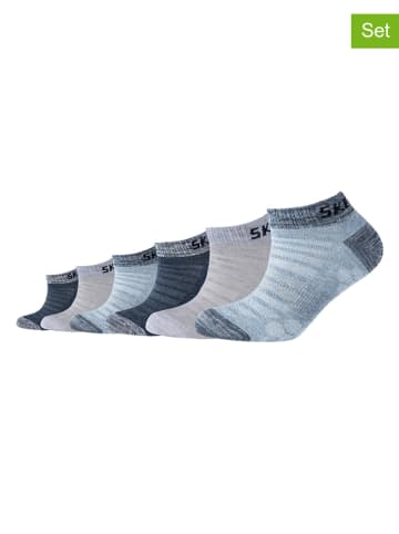 Skechers 6-delige set: sokken blauw/grijs