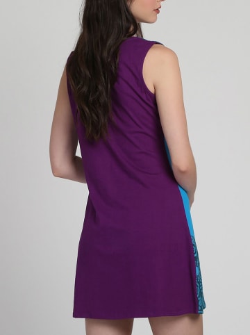 LOS OJO Sukienka w kolorze turkusowym ze wzorem