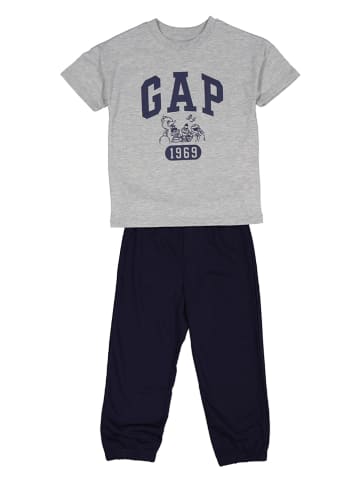 GAP Pyjama in Schwarz/ Grau