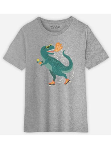 WOOOP Shirt "Dino Rollers" in Grau